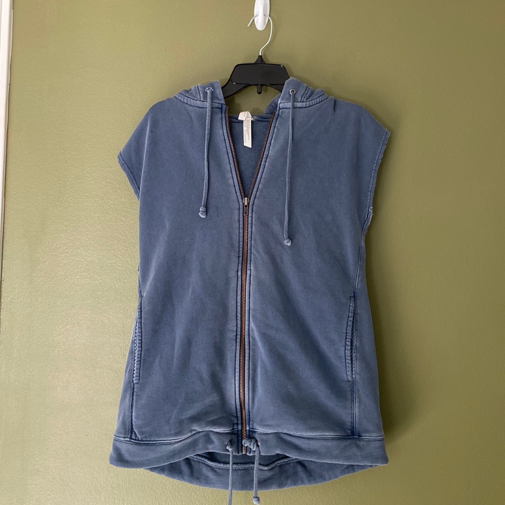 Free People Sleeveless Cotton Zippered Top